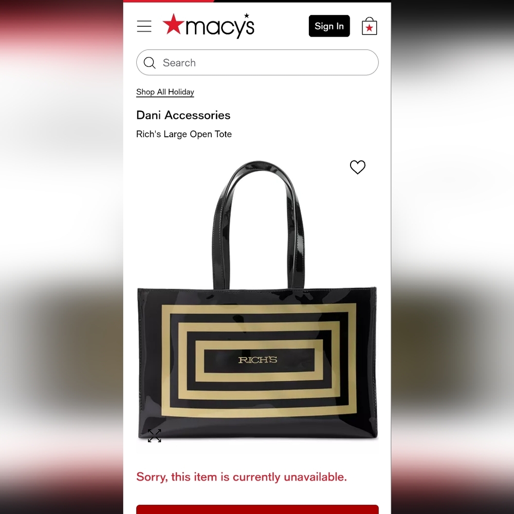 NWT Rich's Open Tote Bag - Picture 2 of 2